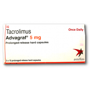 ADVAGRAF 5 MG ( TACROLIMUS ) 50 PROLONGED-RELEASE HARD CAPSULES
